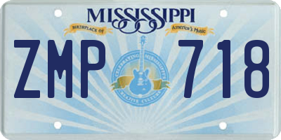MS license plate ZMP718