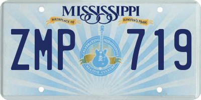 MS license plate ZMP719