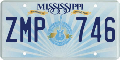 MS license plate ZMP746