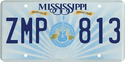 MS license plate ZMP813