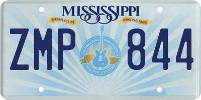 MS license plate ZMP844