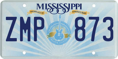 MS license plate ZMP873