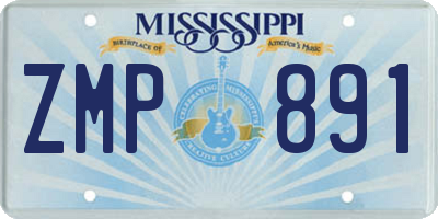 MS license plate ZMP891
