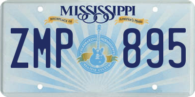 MS license plate ZMP895