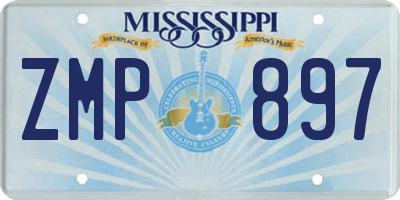 MS license plate ZMP897