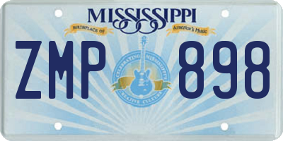 MS license plate ZMP898
