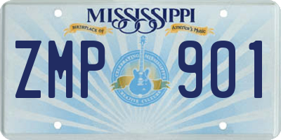 MS license plate ZMP901