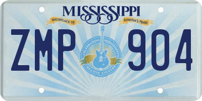 MS license plate ZMP904