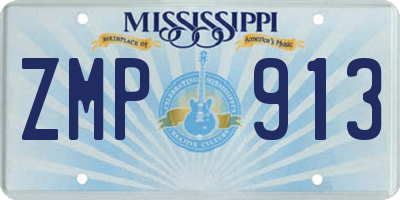 MS license plate ZMP913