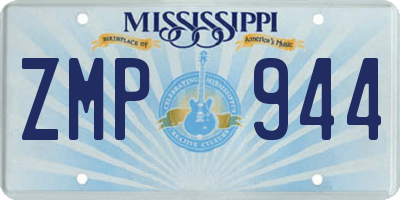 MS license plate ZMP944