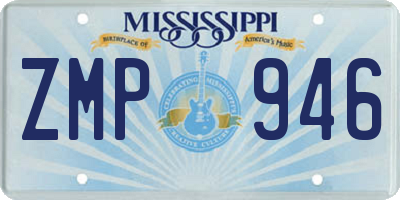 MS license plate ZMP946