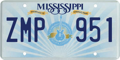 MS license plate ZMP951