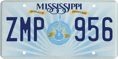 MS license plate ZMP956