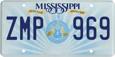 MS license plate ZMP969