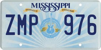 MS license plate ZMP976