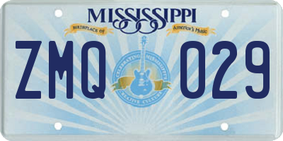 MS license plate ZMQ029