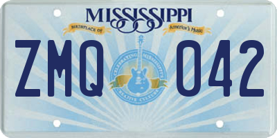 MS license plate ZMQ042