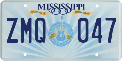 MS license plate ZMQ047