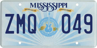 MS license plate ZMQ049