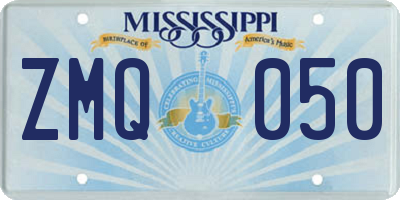 MS license plate ZMQ050