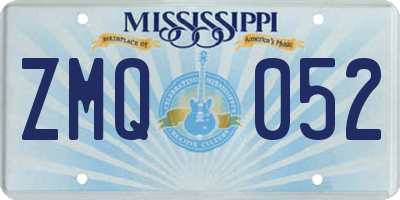 MS license plate ZMQ052