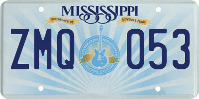 MS license plate ZMQ053