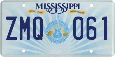 MS license plate ZMQ061
