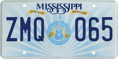 MS license plate ZMQ065