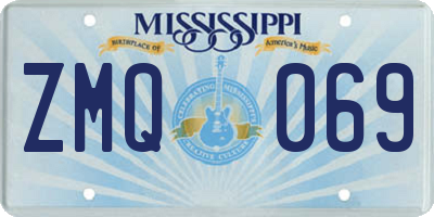 MS license plate ZMQ069