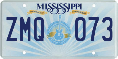 MS license plate ZMQ073