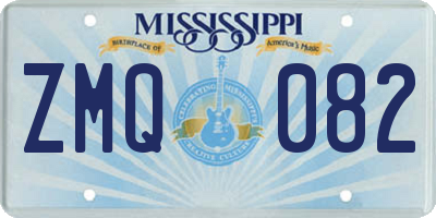 MS license plate ZMQ082