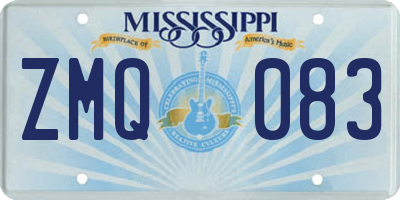 MS license plate ZMQ083