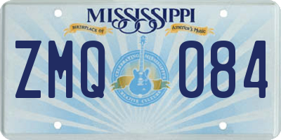 MS license plate ZMQ084