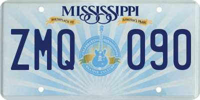 MS license plate ZMQ090