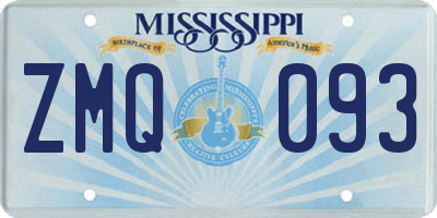 MS license plate ZMQ093