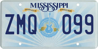 MS license plate ZMQ099