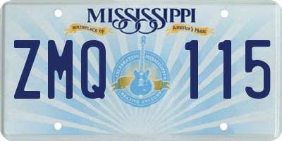 MS license plate ZMQ115