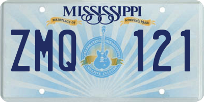 MS license plate ZMQ121