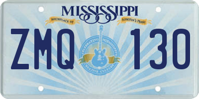 MS license plate ZMQ130