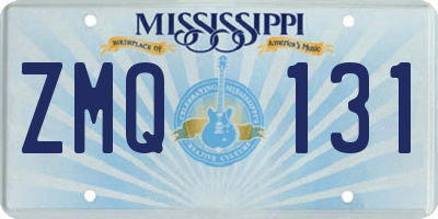 MS license plate ZMQ131