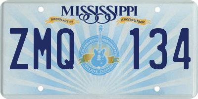 MS license plate ZMQ134