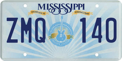 MS license plate ZMQ140