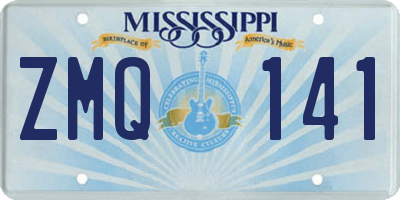 MS license plate ZMQ141