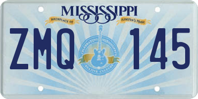 MS license plate ZMQ145
