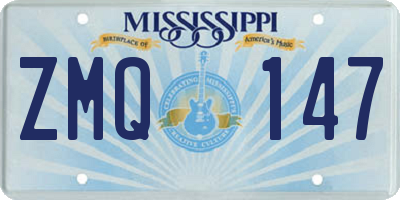 MS license plate ZMQ147