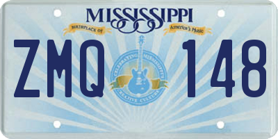 MS license plate ZMQ148