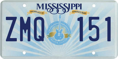 MS license plate ZMQ151