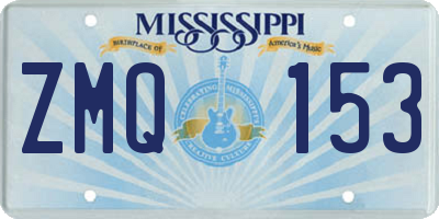 MS license plate ZMQ153