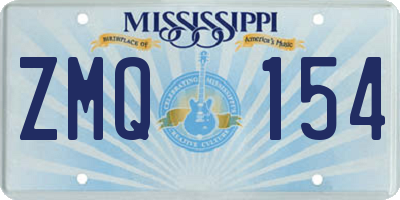 MS license plate ZMQ154