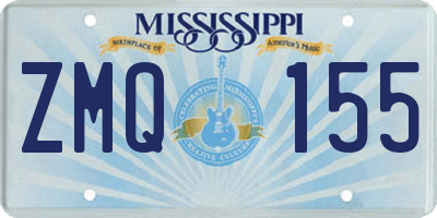 MS license plate ZMQ155